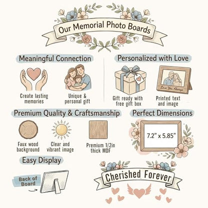 Cat Memorial Gift – Personalized Pet Photo Frame, Custom Cat Loss Keepsake, Cat Remembrance Plaque, Pet Sympathy Gift for Cat Lovers (B) - style: B
