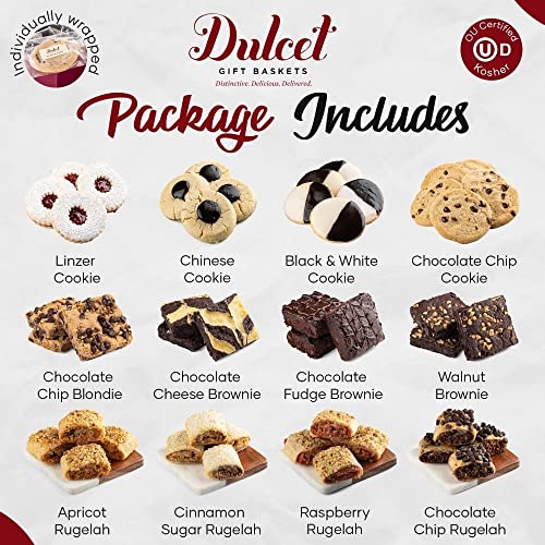 Dulcet Gift Baskets Father’s Day Assortment Tin Box- Delicious Gourmet Confection Gift Set - - Variety Of Freshly Baked Cookies, Brownies & Rugelah In Many Flavors- Handmade Baked Goods Gift Box - style: Father's Day