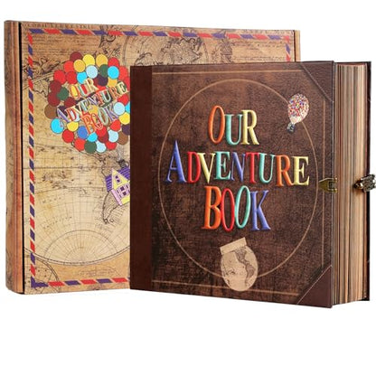 Scrapbook Photo Album Our Adventure Book Embossed Hard Cover - color: Adventurebook Letter