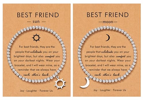 Bracelets for Women, Animal Evil Eye Bracelets, Birthday Graduation Christmas Gifts for Friends Sisters Mom Daughter - style: Sun Moon