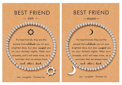 Bracelets for Women, Animal Evil Eye Bracelets, Birthday Graduation Christmas Gifts for Friends Sisters Mom Daughter - style: Sun Moon