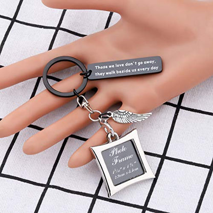 AKTAP Photo Frame Keychain Memorial Gifts Those We Love Don't Go Away Picture Frame Keyring