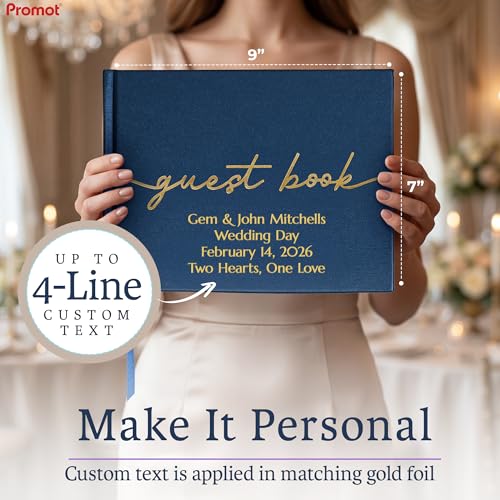 Promot Personalized Guestbook (Sapphire Blue) - 110 Lined Pages - color: Sapphire Blue