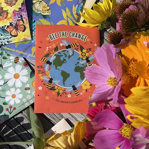 Bentley Earth Day 2025 Bee The Change - Pollinator Flower Mix Seed Packets (25 Packets) - style: Bee the Change