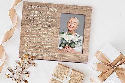 Orchroma Memorial Picture Frame,In Memory of Loved One Gifts,Bereavement Condolences Gifts,I Thought of You Today,4x6 Photo Frame - color: I Thought of You Today