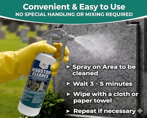 NORTHWEST ENTERPRISES Headstone Cleaner, Removes Dirt & Moss, 8 oz - size: 8 Fl Oz (Pack of 1)