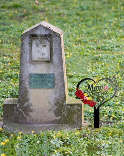 Cemetery Decorations for Grave Mom Heart Rose Butterfly Grave Decorations for Cemetery Grave Decorations - style: mom Rose Butterfly