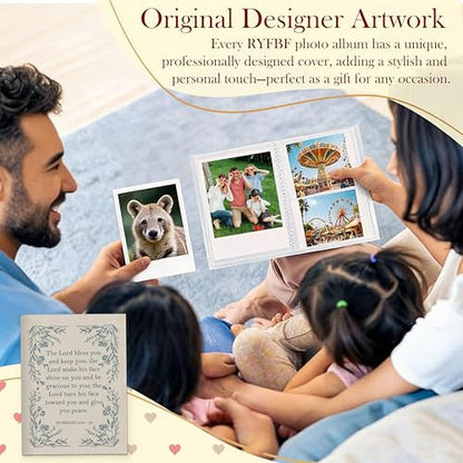 Christian Photo Album 4x6, Christian Gifts for Women, Numbers 6:24-26 Bible Verse 18 Pockets Small Picture Memory Photo Album for Family Anniversary Travel Vacation - color: Bible Peace