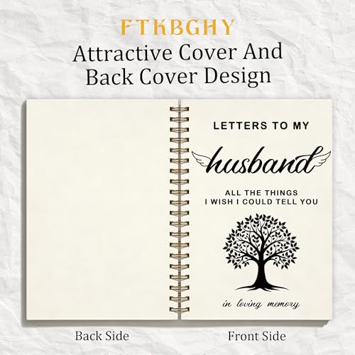 FTKBGHY Memorial Gifts for Loss of Husband Grief Journal Notebook, Sympathy Notebooks Gifts for Loss of Loved One, Bereavement Gift, Letters to My Husband Journal, 5.5x8.3 Inch - color: Colour-8