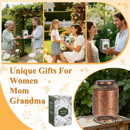 Vaukki Patio Solar Lantern Outdoor Waterproof, Hummingbird Garden Decor