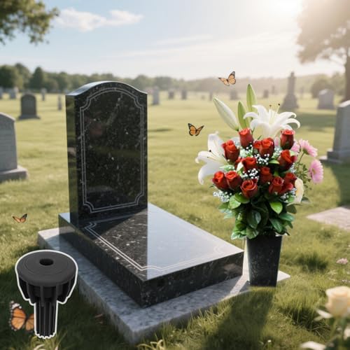 Cemetery Vase Rubber Inserts 4 Packs(2 Green 2 Black)