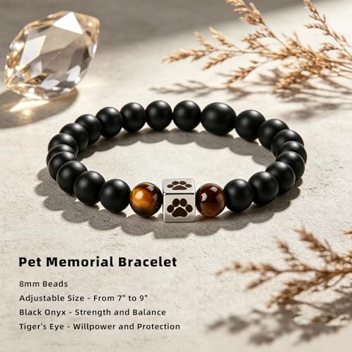 Dog Memorial Gifts for Loss of Dogs Pet Memorial Bracelet Keepsake Jewelry | Pet Memorial Sympathy Gifts for Dogs Cats, Pet Loss Remembrance Bereavement Passing Away Gift for Dog Cat Owner