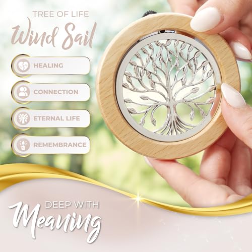 Tree of Life Memorial Wind Chimes for Loss of Loved One (32")
