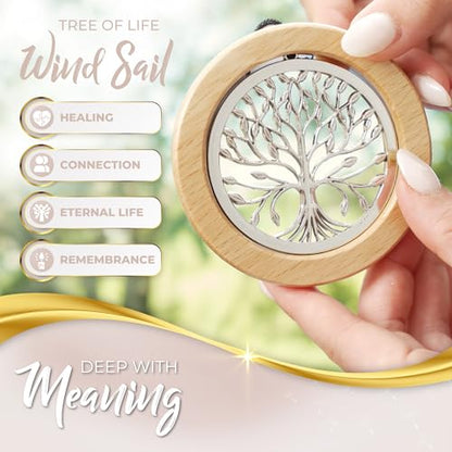 Tree of Life Memorial Wind Chimes for Loss of Loved One (32")