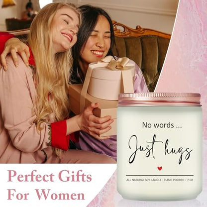 Bereavement Gifts - Sympathy Gift for Loss of Loved - Get Well Soon, Thinking of You, Feel Better Cheer Up, After Surgery Gfits for Women - Lavender Scented Candle - color: No Words