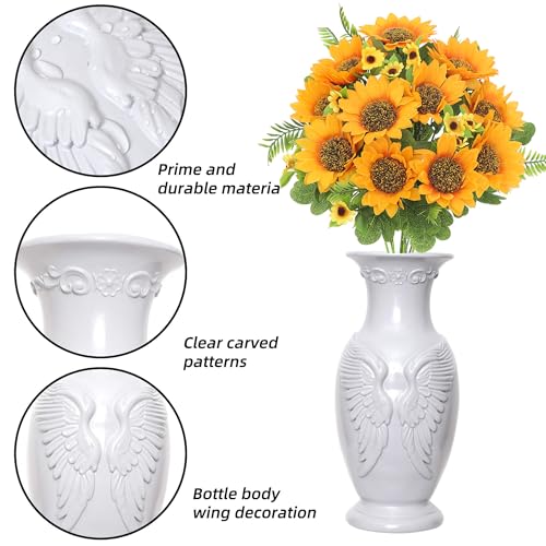 Cemetery Vase for Grave Decorations Grave Vase with Metal Spike Resin Vases for Cemetery Decorations (1)