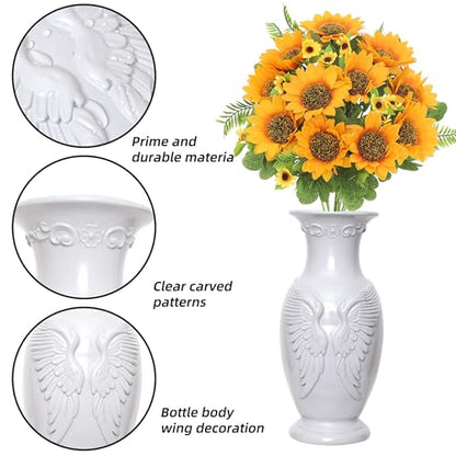 Cemetery Vase for Grave Decorations Grave Vase with Metal Spike Resin Vases for Cemetery Decorations (1)