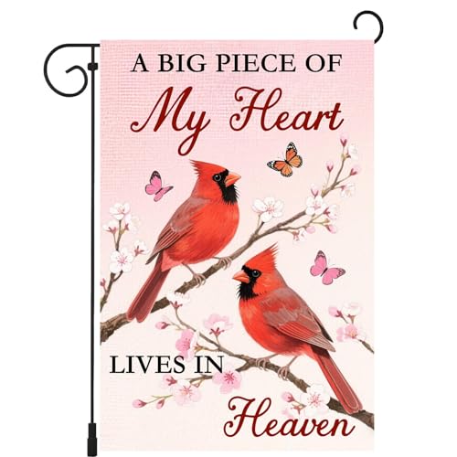 Memorial Garden Flags 12x18 Inch Double Sided Cemetery Flag Bereavement Yard Decorationign Remembrance Banner Sympathy Flag