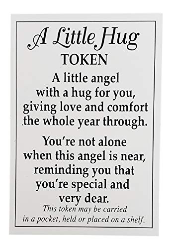 Ganz A Little Hug Angel Token Charm with Prayer Card Size: 1" by 1 1/2