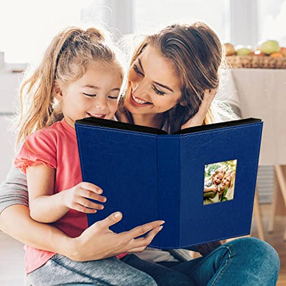 Ywlake Photo Album 4x6 300 Pockets, Leather Photo Albums Holds 300 Horizontal Only Pictures Blue - color: Blue, size: 300 Pockets