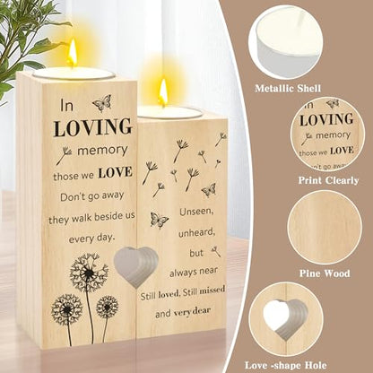 Sympathy Gifts for Loss of Loved One - Sympathy Candle Holder Candlestick Memorial Bereavement in Memory of Condolences Remembrance Gifts for Loss of Mom Dad Son Daughter Sister
