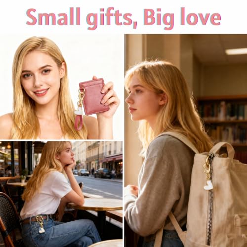 YOJO Pocket Hug Keychain, Love Keychain with Positive Affirmation Card, Emotional Support, Inspirational Gift - color: White