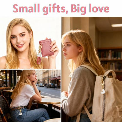 YOJO Pocket Hug Keychain, Love Keychain with Positive Affirmation Card, Emotional Support, Inspirational Gift - color: White