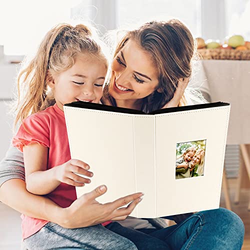 Ywlake Photo Album 4x6 300 Pockets, Leather Photo Albums Holds 300 Horizontal Only Pictures Beige - color: Beige, size: 300 Pockets