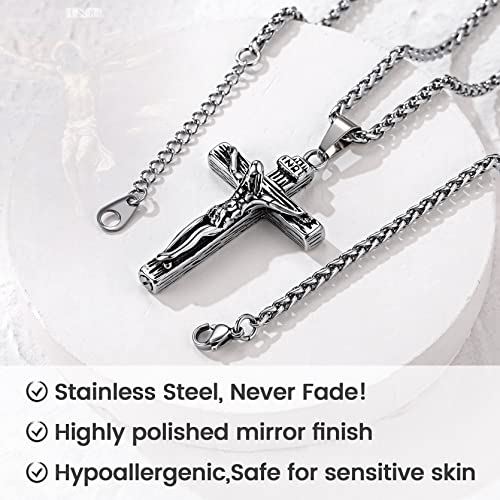 GOLDCHIC JEWELRY Urn Necklaces for Ashes, Stainless Steel Pet/Cross/Birthstone/Tree of Life Personalized Keepsake Memorial Jewelry for Women - color: Cross - 316L Stainless Steel, style: No Engraving