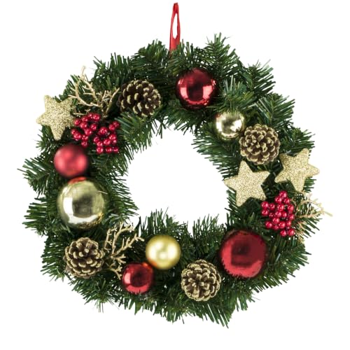 Sympathy Silks - Flowers For Cemeteries - Mausoleum Vase Wreath - Stars Pinecones and Berries