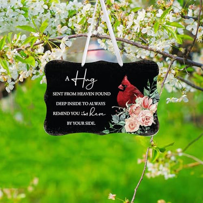 LifeSong Milestones Memorial Wall Hanging Signs Bereavement Keepsake Condolence Funeral Gift For Loss of Loved One 8x12 (A Hug Sent From Heaven (Black)) - color: A Hug Sent From Heaven (Black)