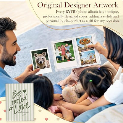 Sage Green Christian Photo Album 4x6, Be Rooted in Love Bible Verse Scripture 18 Pockets Small Picture Memory Photo Album for Family Anniversary Travel Vacation - color: Bible Rooted