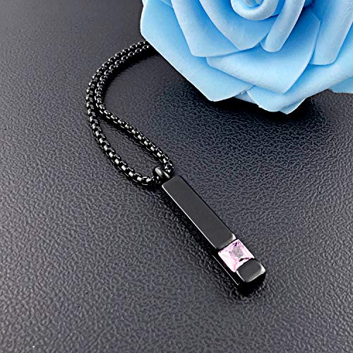 YOUFENG Urn Necklaces for Ashes Birthstone Cube Urns for Human Ashes Memorial Cremation Urn Locket Keepsake Ashes Jewelry - style: October