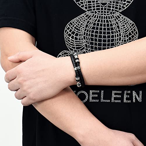 Minicremation Cremation Jewelry Urn Bracelet for Ashes Braided Leather Memorial Urn Bangle Ashes Holder for Men Women Keepsake Jewelry - color: Customize
