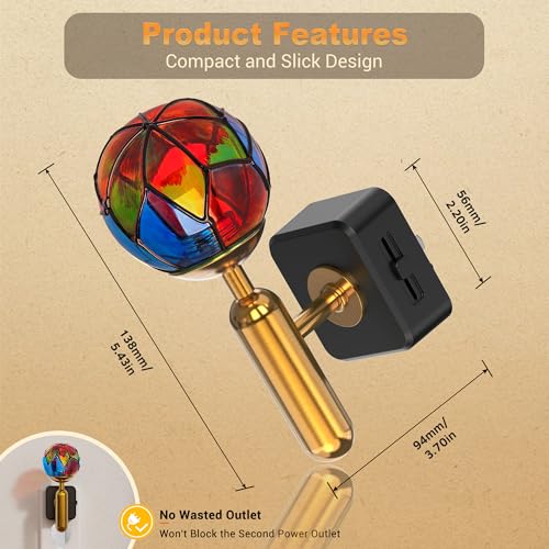 JandCase Night Light Plug in, Night Lights Plug into Wall - color: Colorful Globe-3000K, size: 1 Pack