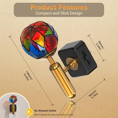 JandCase Night Light Plug in, Night Lights Plug into Wall - color: Colorful Globe-3000K, size: 1 Pack