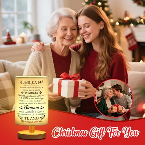 WSYEAR Mom Gifts in Spanish, Regalos para Mujer Table Lamp, Mom Birthday Gifts, Mother Gifts in Spanish from Daughter Son, Regalos De Navidad para Mujer - color: Spanish Mom