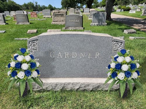 Cemetery Vases with Spikes and Foam - Cemetery Flower Holders with Black Drainage Hole, Perfect for Cemetery Grave Decoration (6) - size: 6