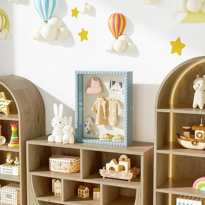 SZQINJI Shadow Box Frame 8x10 Deep Diamond Shape Memory Box, Blue - color: Blue, size: 8x10