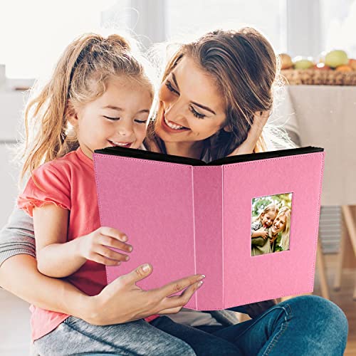 Ywlake Photo Album 4x6 300 Pockets, Leather Photo Albums Holds 300 Horizontal Only Pictures Pink - color: Pink, size: 300 Pockets