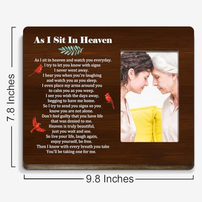 As I Sit in Heaven Wood Picture Frame,Memorial Sympathy Gifts for Loss of Loved One,Condolences Gift for Loss of Loved One,Bereavement Gifts Idea for Mom Father - style: Grandma-2