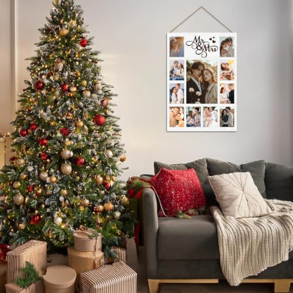 Wedding Photo Board, Collage Photo Hanging Display Picture Board - color: Wedding
