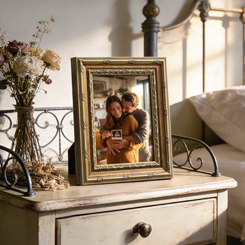 Antique Picture Frames 8x8 with Stand for Drawings Prints,Gold - color: Gold, size: 8x8"
