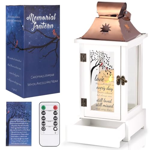 Memorial Gifts for Loss of Loved Ones, Memorial Lantern with Candle Light | Sympathy Gifts for Loss of Mom Dad, Remembrance Keepsake Gift for Funeral Bereavement