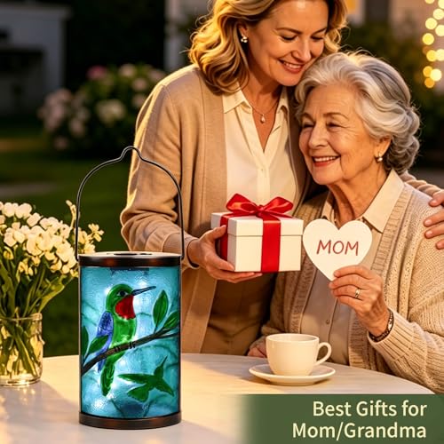 MUMTOP Hummingbird Solar Lantern Outdoor Waterproof Hanging Garden Lights - color: Green