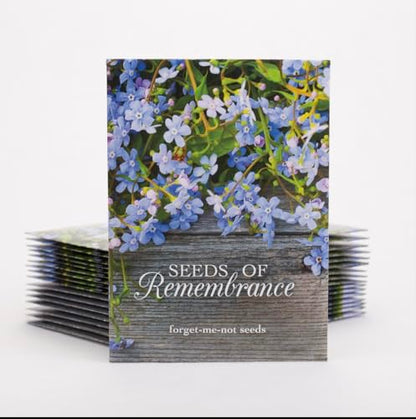 Bentley Seed Co. | Seeds of Remembrance | Pre Filled Non-GMO, Non-Coated Forget Me Not Seeds Packets | Perfect Memorial Service Giveaways and Celebration of Life Decorations | Pack of 25 - style: Seeds of Remembrance Forget-Me-Not Seeds