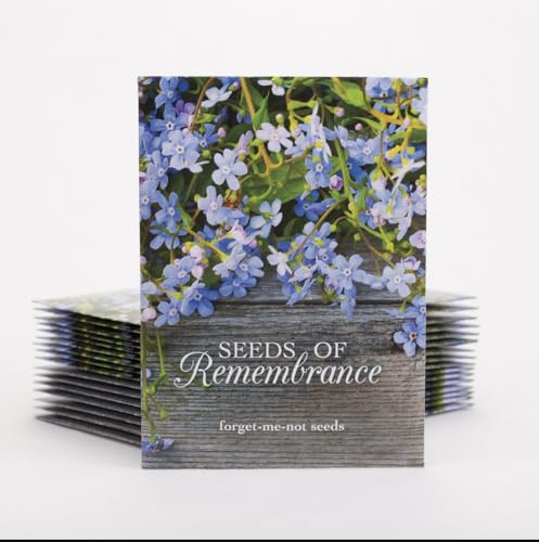 Bentley Seed Co. | Seeds of Remembrance | Pre Filled Non-GMO, Non-Coated Forget Me Not Seeds Packets | Perfect Memorial Service Giveaways and Celebration of Life Decorations | Pack of 25 - style: Seeds of Remembrance Forget-Me-Not Seeds