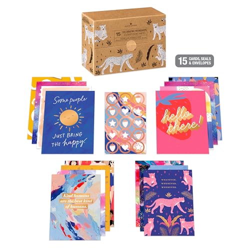American Greetings 15-Count Thinking of You Card Bundle with Envelopes and Seals for Friendship and Support - color: Friendship and Support