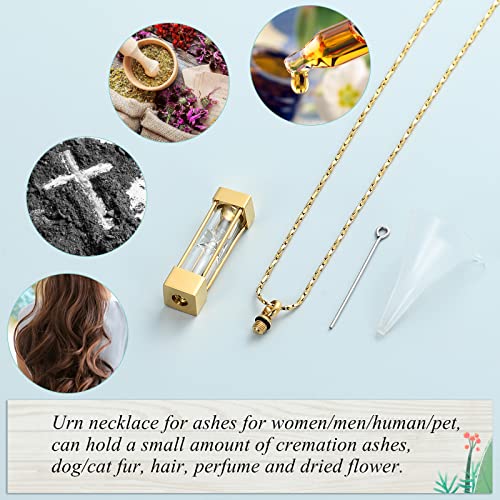 Imrsanl Glass Hourglass Urn Necklace Cremation Jewelry for Ashes - color: Customize