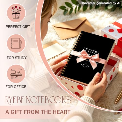 Memorial Gifts Grief Journal for Women, in Memory of Loved One Gifts Notebook, Sympathy Bereavement Gift, Black Letters to Heaven Hardcover Notebook 5.5x8.3 Inch - color: Heaven